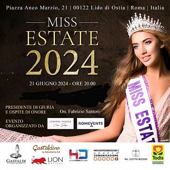 MISS ESTATE INTERNATIONAL 2024  ARRIVA AD OSTIA