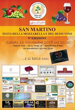 5° edizione di "SAN MARTINO: FESTA DELLA MOZZARELLA E DEL BUON VINO".